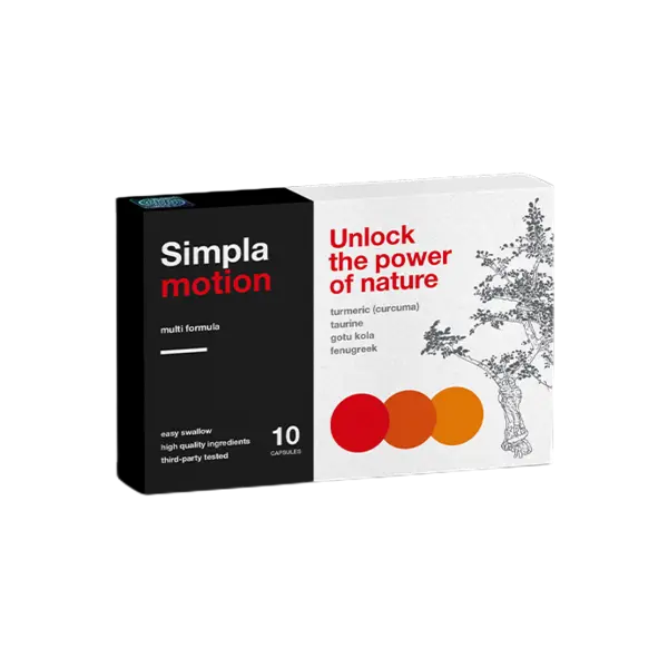 Simpla Motion Capsule pentru sănătatea articulațiilor, a sistemului cardiovascular, pentru potență, în caz de diabet și prostatită