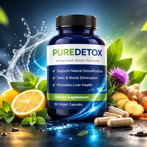 PUREDETOX Capsule pentru detoxifiere, eliminarea toxinelor și sănătatea ficatului